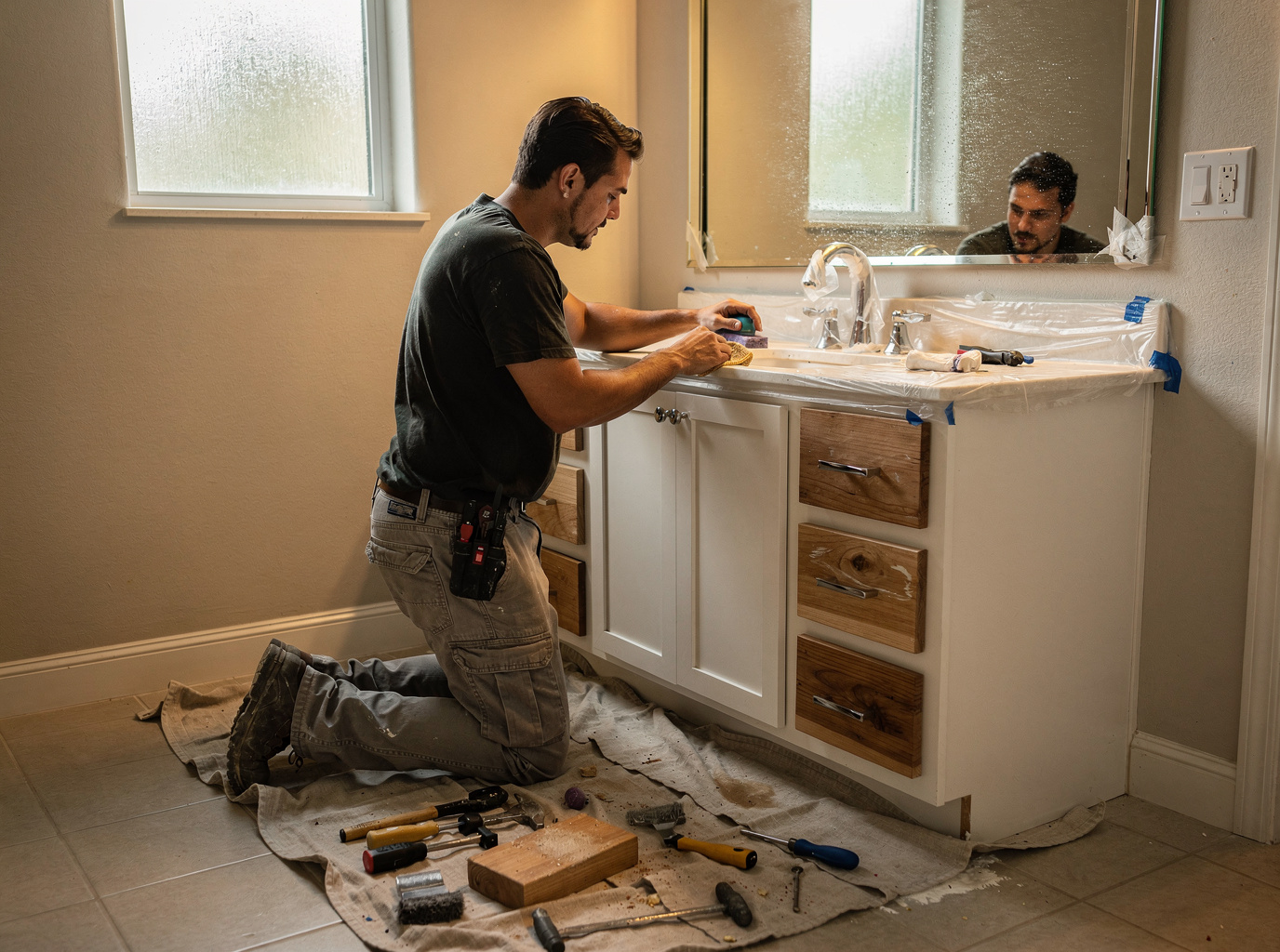 Bathroom Vanity Restoration in Tampa