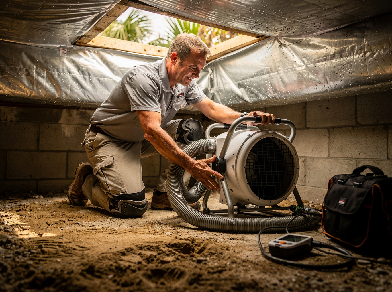 Crawl Space Drying in Tampa